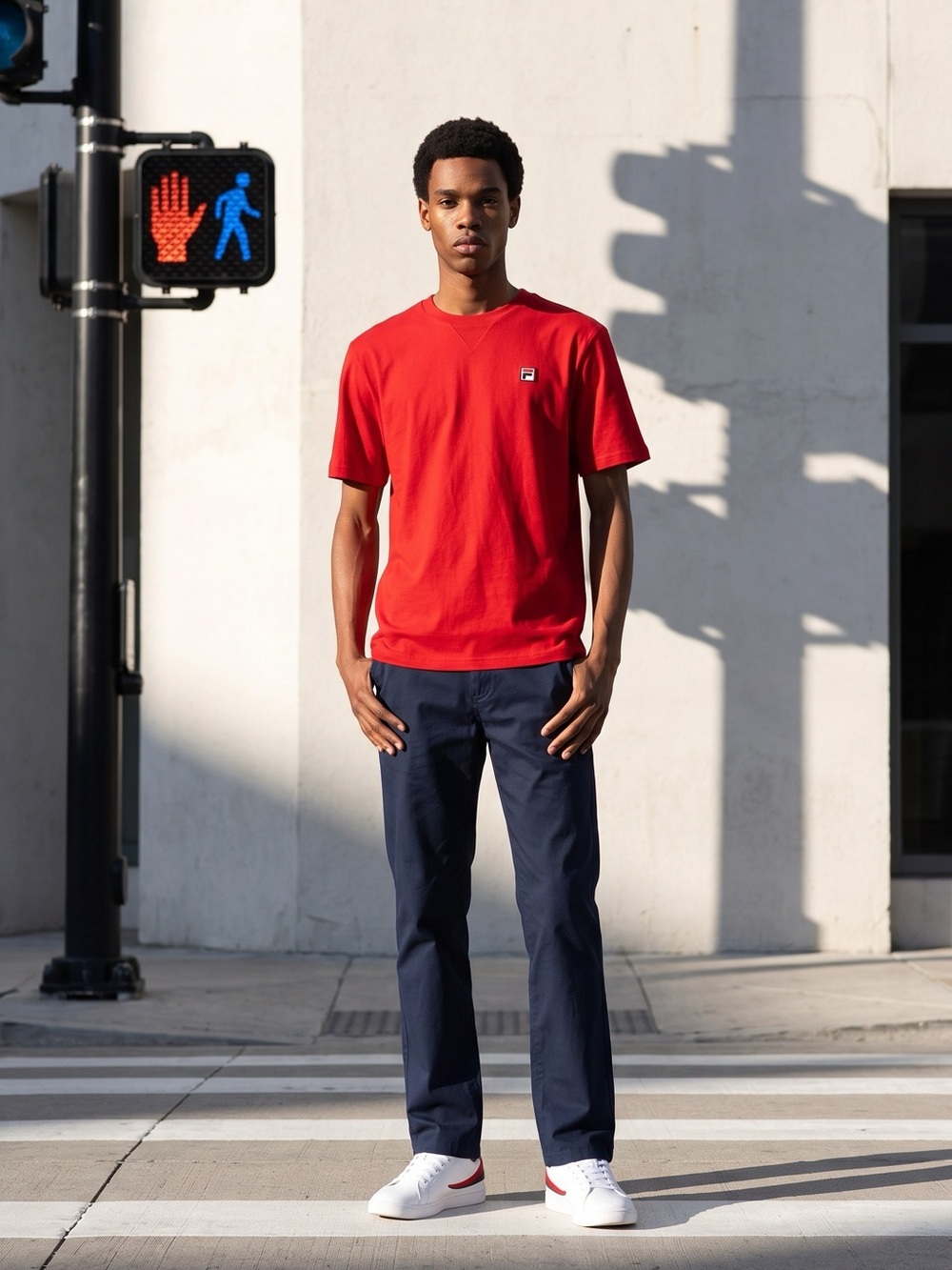 Fila Red Short Sleeve Tee Vibrant Casual Wear